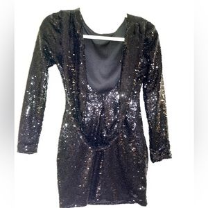 Back Sequin Mini Dress